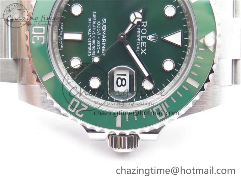 Submariner 116610 LV Green Ceramic Noob 1:1 Best Edition 904L SS Case and Bracelet A2836 V Refined 2783