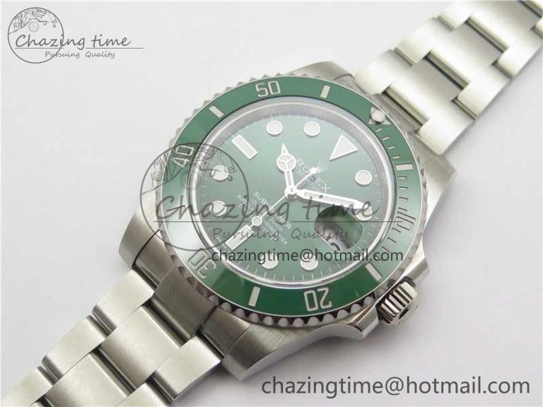 Submariner 116610 LV Green Ceramic Noob 1:1 Best Edition 904L SS Case and Bracelet A2836 V Refined 2783