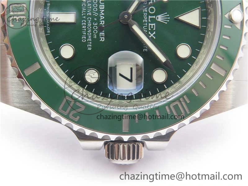 Submariner 116610 LV Green Ceramic Noob 1:1 Best Edition 904L SS Case and Bracelet SA3135 V FlexibleFit 3226