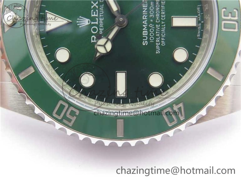 Submariner 116610 LV Green Ceramic Noob 1:1 Best Edition 904L SS Case and Bracelet SA3135 V FlexibleFit 3226