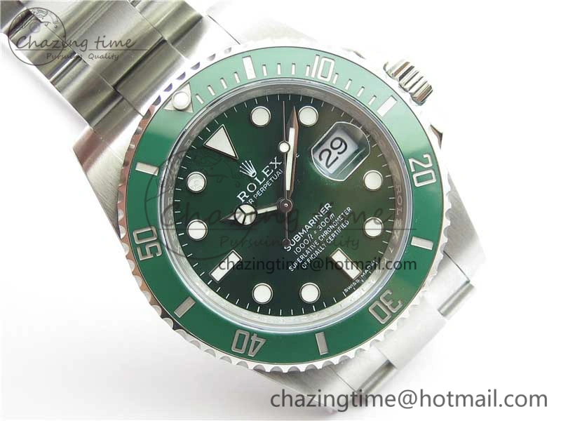 Submariner 116610 LV Green Ceramic Noob 1:1 Best Edition 904L SS Case and Bracelet SA3135 V Neat 2923