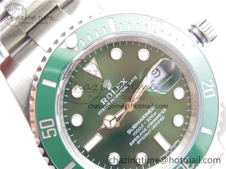 Submariner 116610 LV Green Ceramic Noob 1:1 Best Edition 904L SS Case and Bracelet SA3135 V Neat 2923