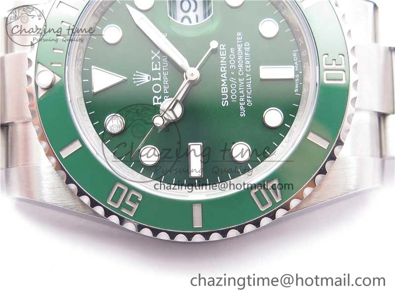 Submariner 116610 LV Green Ceramic Noob 1:1 Best Edition 904L SS Case and Bracelet SA3135 V Neat 2923