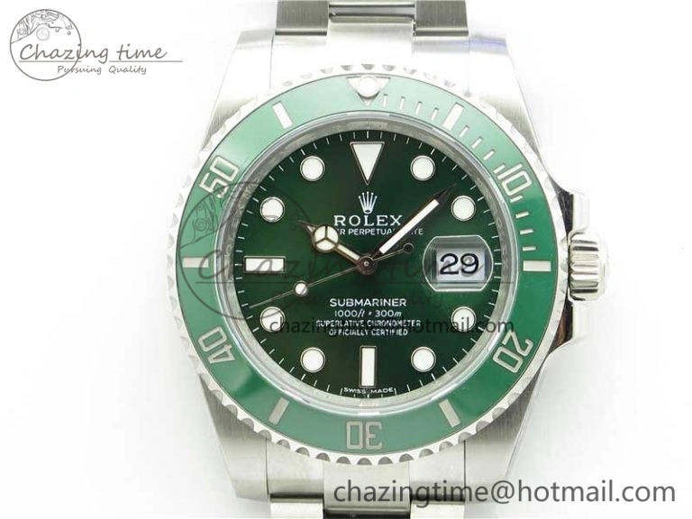 Submariner 116610 LV Green Ceramic Noob 1:1 Best Edition 904L SS Case and Bracelet SA3135 V Neat 2923