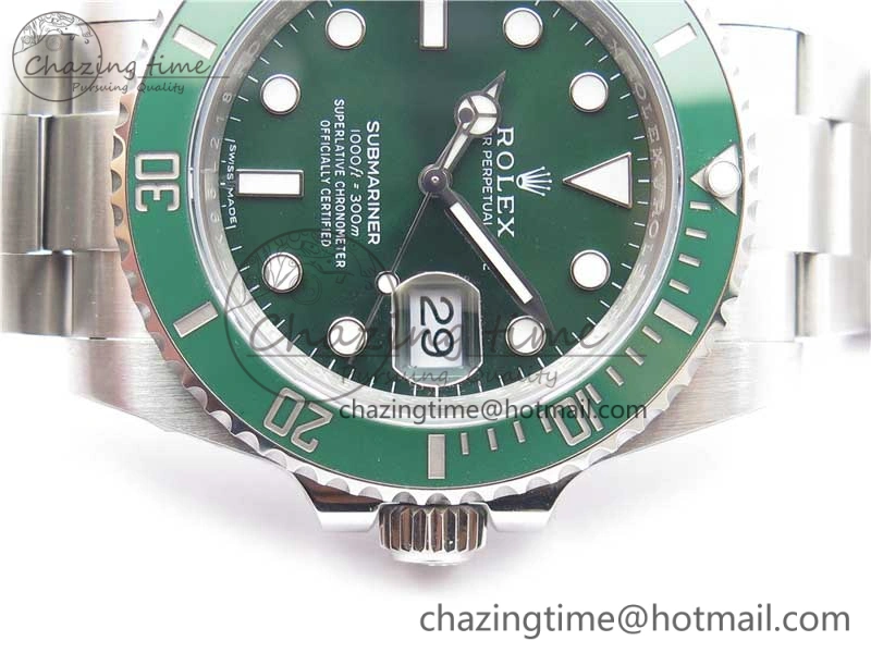 Submariner 116610 LV Green Ceramic Noob 1:1 Best Edition 904L SS Case and Bracelet SA3135 V Neat 2923