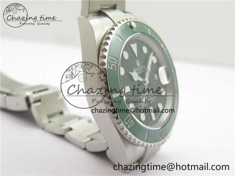 Submariner 116610 LV Green Ceramic Noob 1:1 Best Edition 904L SS Case and Bracelet VR3135 V Cozy 2635