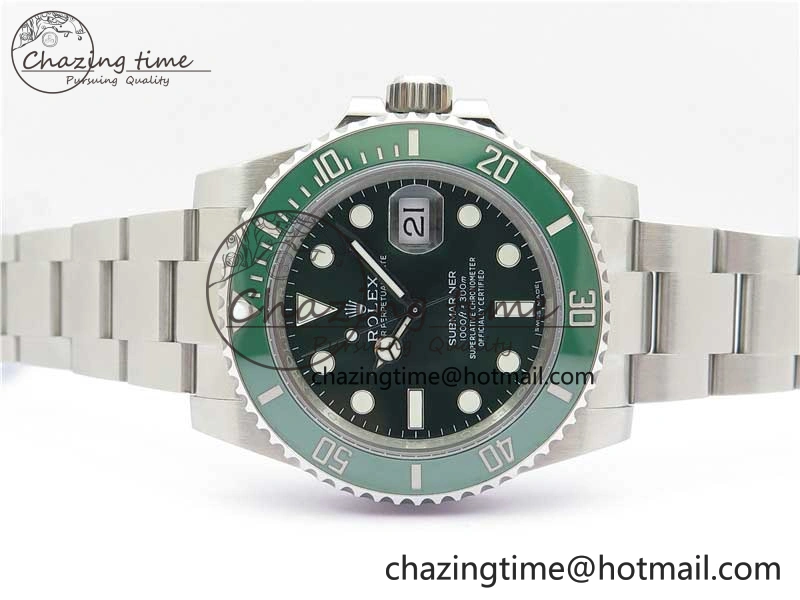 Submariner 116610 LV Green Ceramic Noob 1:1 Best Edition 904L SS Case and Bracelet VR3135 V Cozy 2635