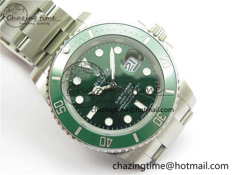 Submariner 116610 LV Green Ceramic Noob 1:1 Best Edition 904L SS Case and Bracelet VR3135 V Cozy 2635