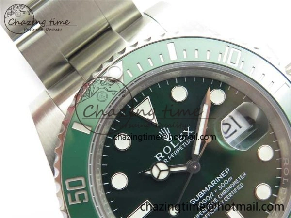 Submariner 116610 LV Green Ceramic Noob 1:1 Best Edition 904L SS Case and Bracelet VR3135 V Cozy 2635