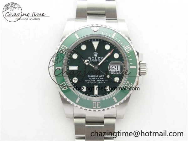 Submariner 116610 LV Green Ceramic Noob 1:1 Best Edition 904L SS Case and Bracelet VR3135 V Cozy 2635
