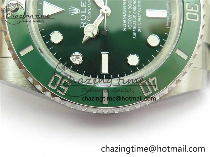 Submariner 116610 LV Green Ceramic Noob 1:1 Best Edition 904L SS Case and Bracelet VR3135 V Cozy 2635