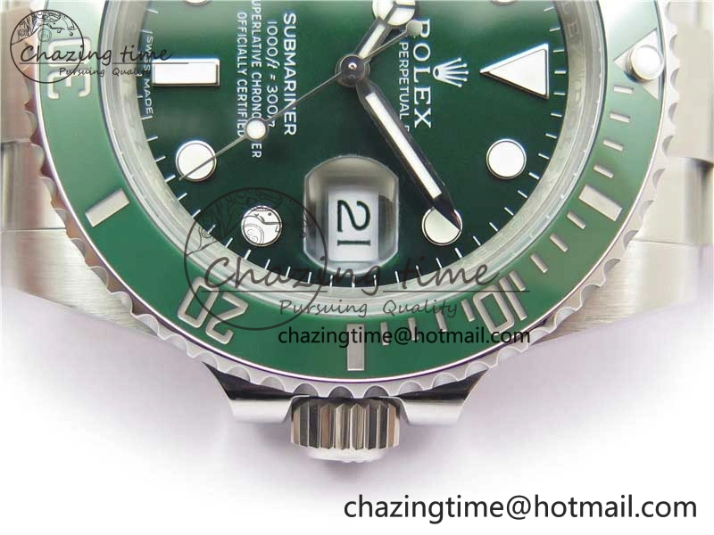 Submariner 116610 LV Green Ceramic Noob 1:1 Best Edition 904L SS Case and Bracelet VR3135 V Cozy 2635