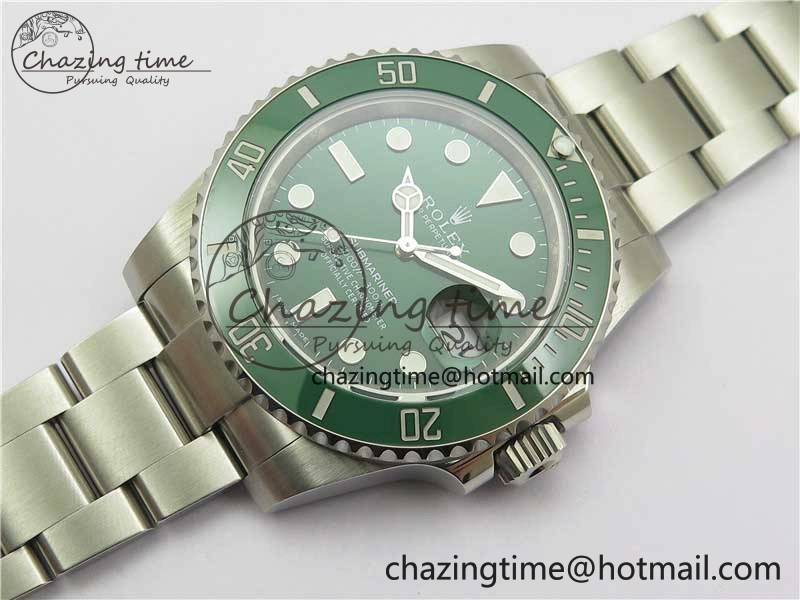 Submariner 116610 LV Green Ceramic Noob 1:1 Best Edition 904L SS Case and Bracelet VR3135 V Cozy 2635
