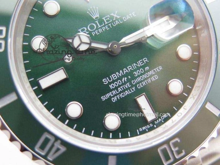 TimelessDesign Submariner 116610 LV Green Ceramic V5 Noob Best Edition A 1837