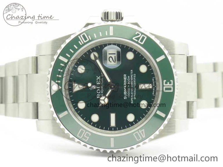 Popular Submariner 116610 LV Green Ceramic V8s 1:1 Noob Best Edition On SS Bracelet SA 3467