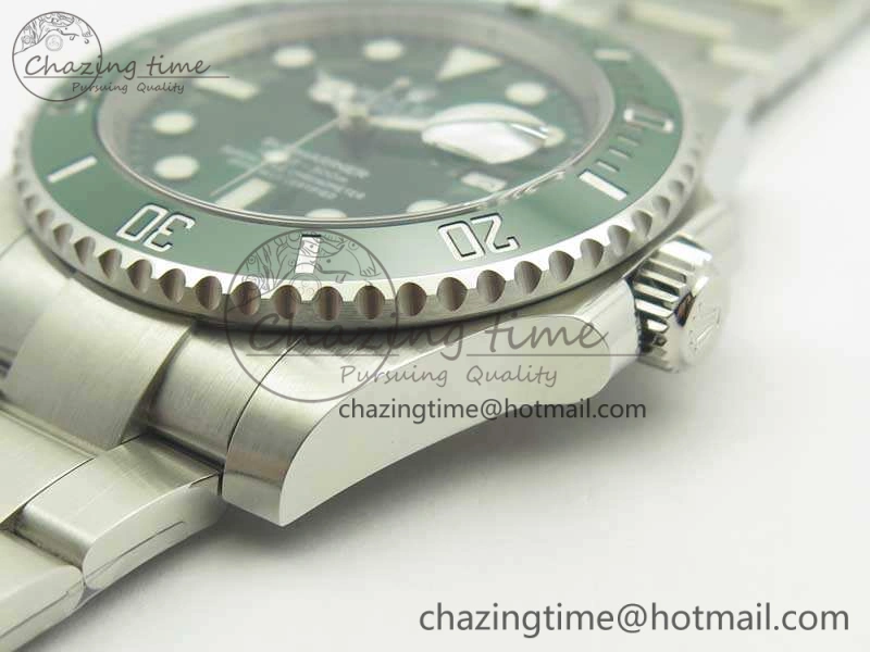 Popular Submariner 116610 LV Green Ceramic V8s 1:1 Noob Best Edition On SS Bracelet SA 3467