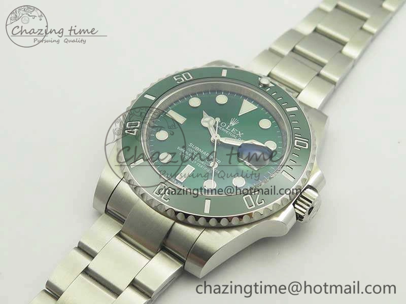 Popular Submariner 116610 LV Green Ceramic V8s 1:1 Noob Best Edition On SS Bracelet SA 3467