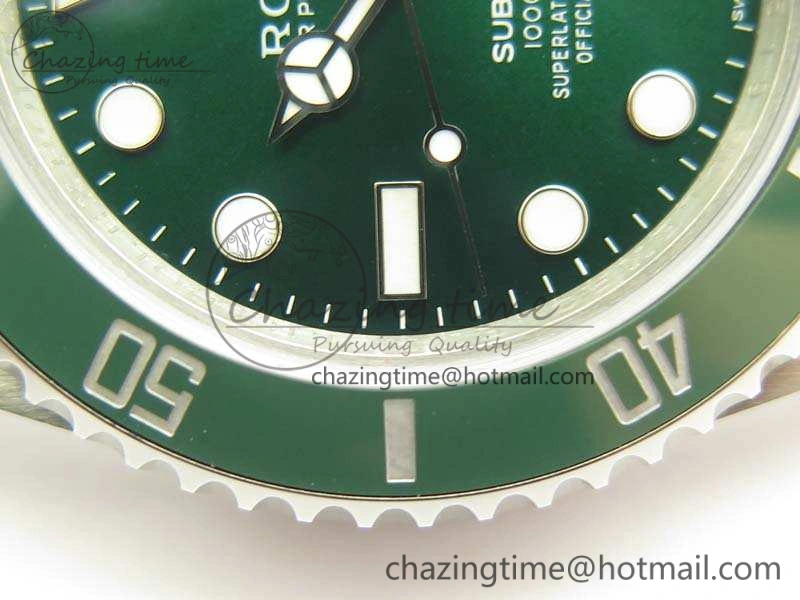 Submariner 116610 LV Green Ceramic V8s Noob Best Edition On SS Bracelet A Effortless 3481