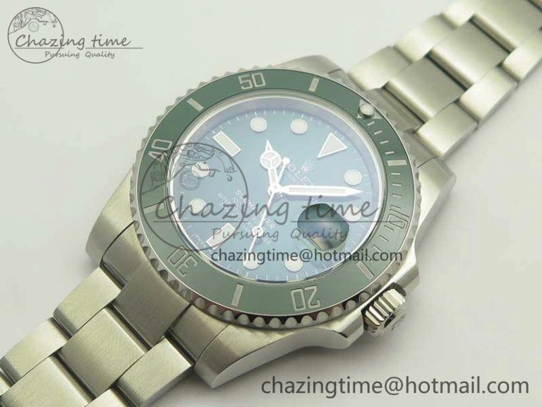 Submariner 116610 LV Green Ceramic V8s Noob Best Edition On SS Bracelet A Effortless 3481