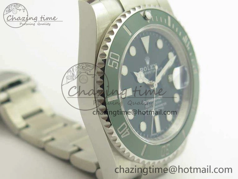 Submariner 116610 LV Green Ceramic V8s Noob Best Edition On SS Bracelet A Effortless 3481