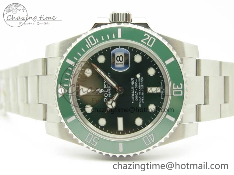 Submariner 116610 LV Green Ceramic V9F 904L 1:1 Best Edition on SS Bracelet SA Original 3292