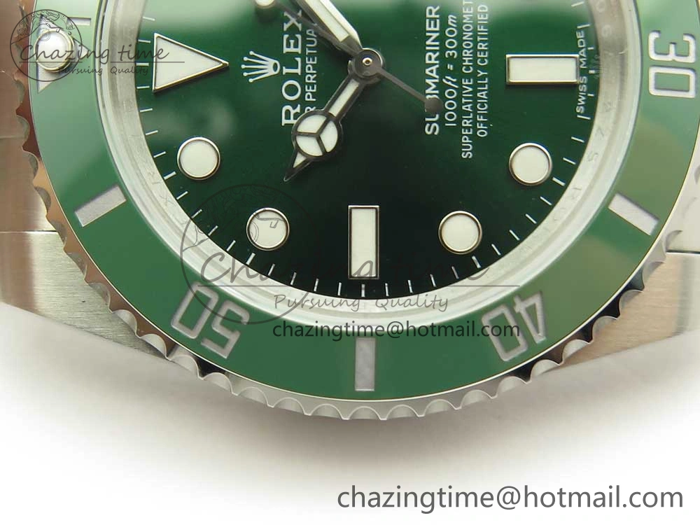 Submariner 116610 LV Green Ceramic V9F 904L 1:1 Best Edition on SS Bracelet SA Original 3292