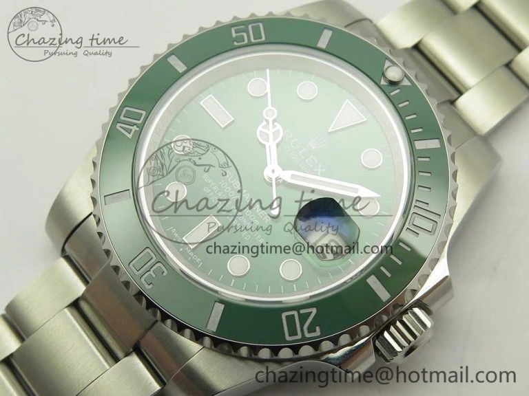 Submariner 116610 LV Green Ceramic V9F 904L 1:1 Best Edition on SS Bracelet SA Original 3292