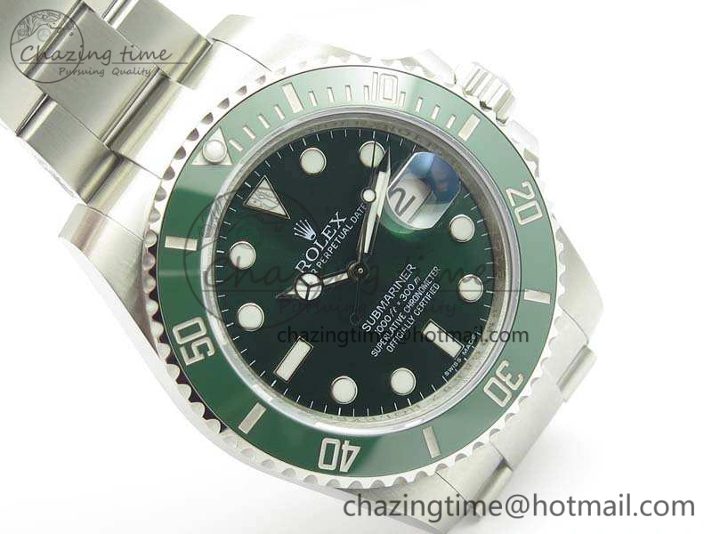 Classic Submariner 116610 LV Green Ceramic VRF 1:1 Best Edition on SS Bracelet A2836 MAX Version 3553