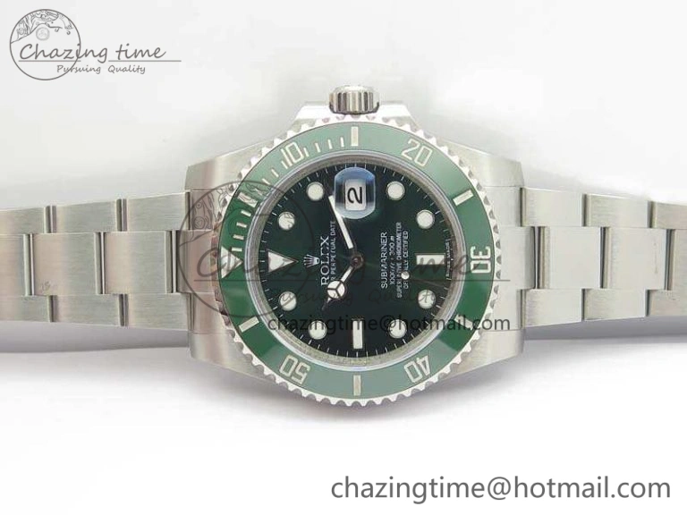 Classic Submariner 116610 LV Green Ceramic VRF 1:1 Best Edition on SS Bracelet A2836 MAX Version 3553