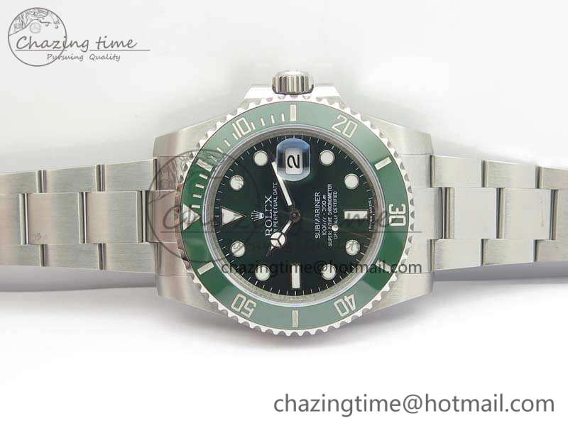 Classic Submariner 116610 LV Green Ceramic VRF 1:1 Best Edition on SS Bracelet A2836 MAX Version 3553