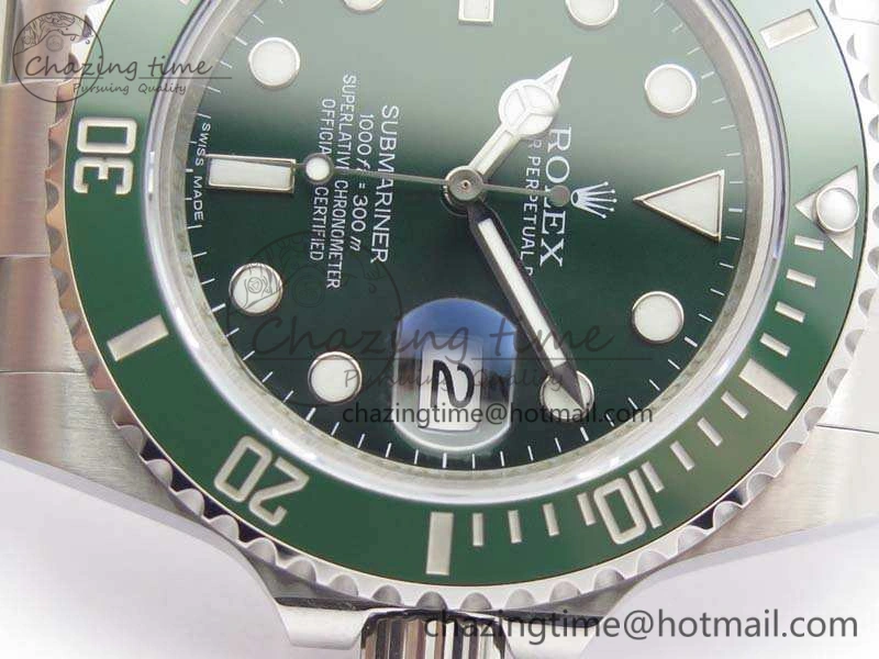 Classic Submariner 116610 LV Green Ceramic VRF 1:1 Best Edition on SS Bracelet A2836 MAX Version 3553