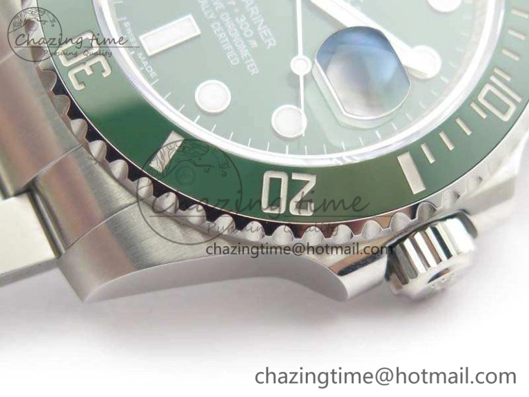 Classic Submariner 116610 LV Green Ceramic VRF 1:1 Best Edition on SS Bracelet A2836 MAX Version 3553