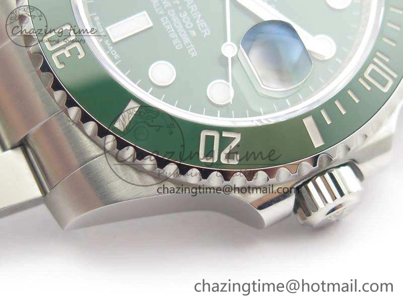 Classic Submariner 116610 LV Green Ceramic VRF 1:1 Best Edition on SS Bracelet A2836 MAX Version 3553