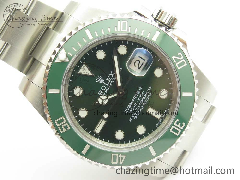 Submariner 116610 LV Green Ceramic VRF 904L 1:1 Best Edition on SS Bracelet VR ModernLook 3339