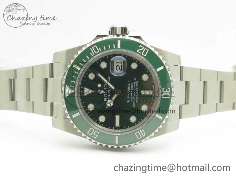 Submariner 116610 LV Green Ceramic VRF 904L 1:1 Best Edition on SS Bracelet VR ModernLook 3339