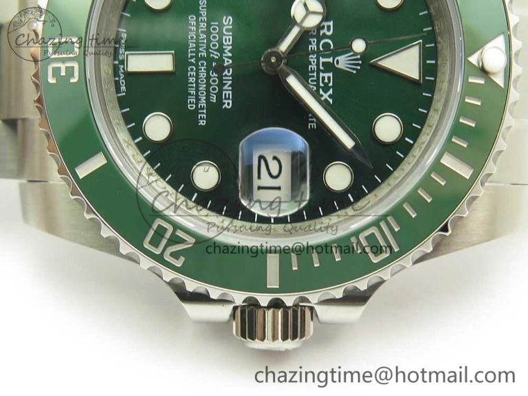 Submariner 116610 LV Green Ceramic VRF 904L 1:1 Best Edition on SS Bracelet VR ModernLook 3339