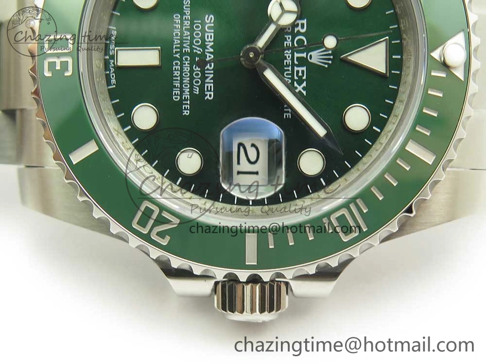 Submariner 116610 LV Green Ceramic VRF 904L 1:1 Best Edition on SS Bracelet VR ModernLook 3339