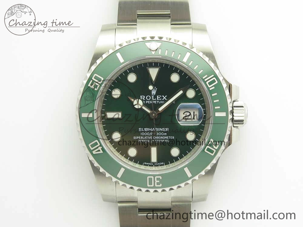 Submariner 116610 LV Green Ceramic VRF 904L 1:1 Best Edition on SS Bracelet VR ModernLook 3339