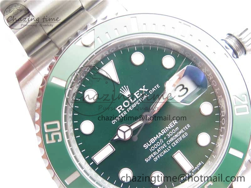 SunProtective Submariner 116610 LV Green Ceramic ZF 1:1 Best Edition 904L SS Case and Bracelet VR 2892