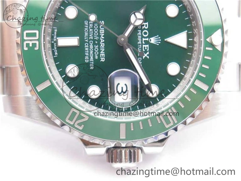 SunProtective Submariner 116610 LV Green Ceramic ZF 1:1 Best Edition 904L SS Case and Bracelet VR 2892