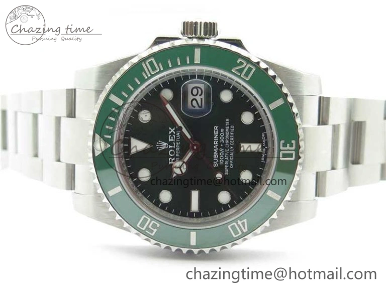 Submariner 116610 LV Green Ceramic ZRF 1:1 Best Edition on SS Bracelet VR3135 (CF Bezel) Chic 2761