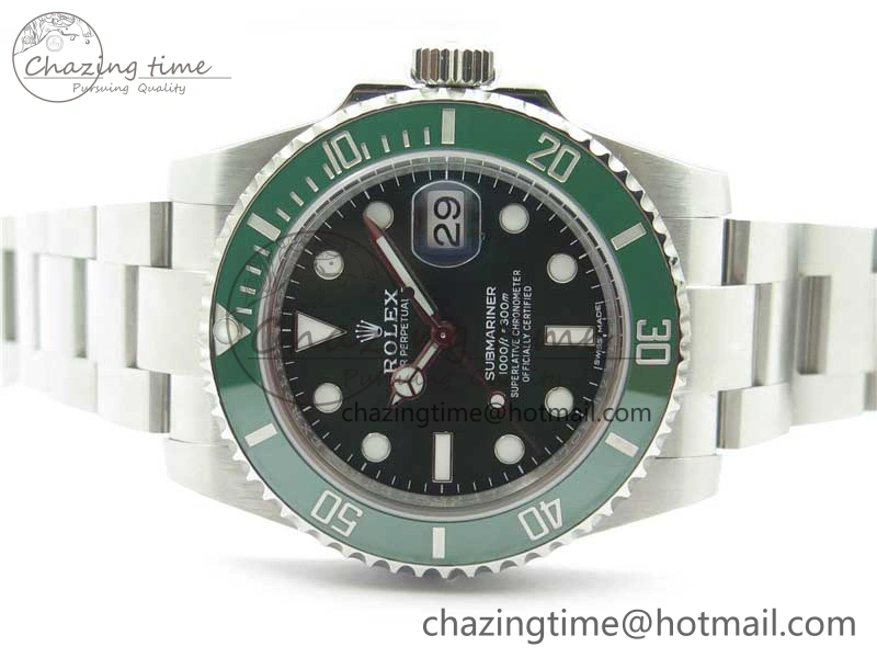 Submariner 116610 LV Green Ceramic ZRF 1:1 Best Edition on SS Bracelet VR3135 (CF Bezel) Chic 2761
