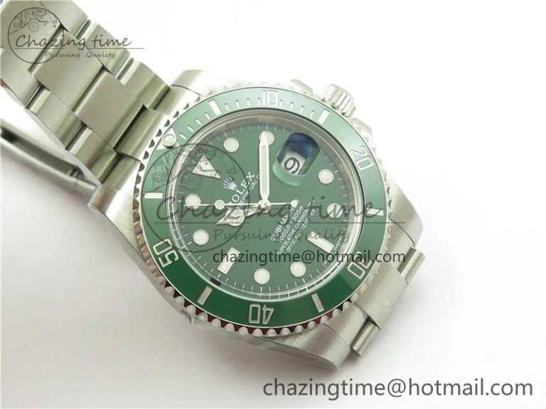 Submariner 116610 LV Green Ceramic ZRF 1:1 Best Edition on SS Bracelet VR3135 (CF Bezel) Chic 2761