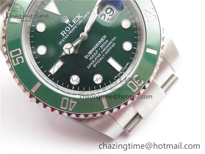 Submariner 116610 LV Green Ceramic ZRF 1:1 Best Edition on SS Bracelet VR3135 (CF Bezel) Chic 2761
