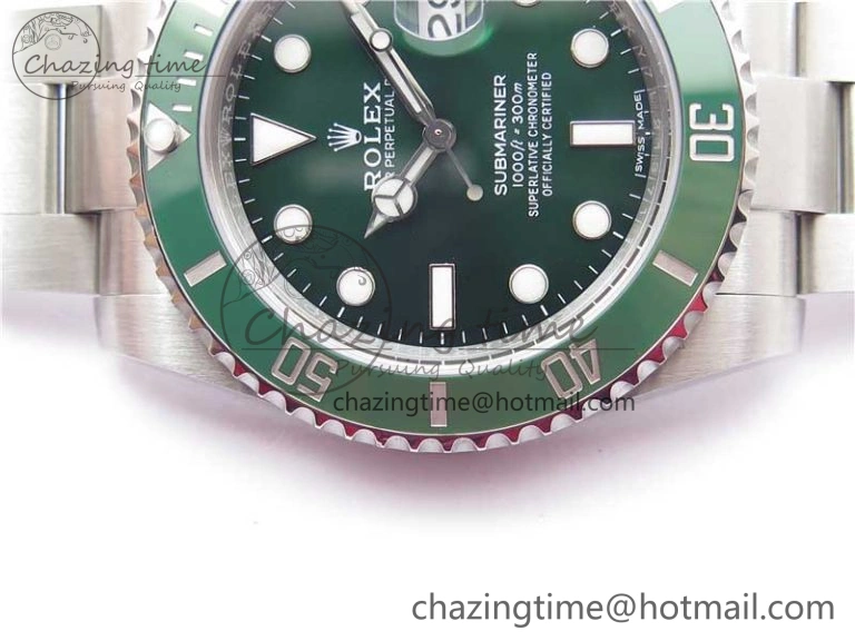Submariner 116610 LV Green Ceramic ZRF 1:1 Best Edition on SS Bracelet VR3135 (CF Bezel) Chic 2761