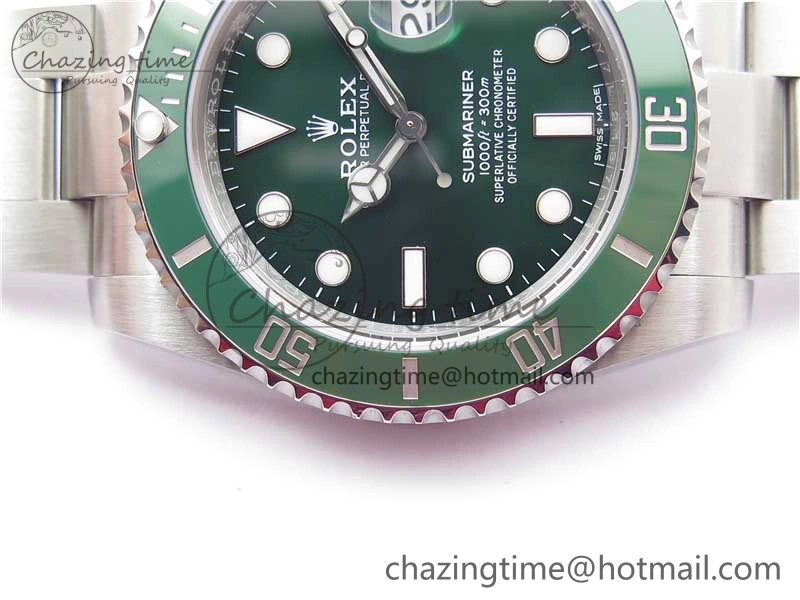Submariner 116610 LV Green Ceramic ZRF 1:1 Best Edition on SS Bracelet VR3135 (CF Bezel) Chic 2761