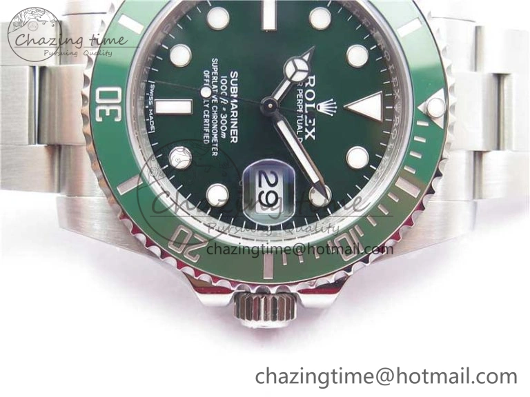 Submariner 116610 LV Green Ceramic ZRF 1:1 Best Edition on SS Bracelet VR3135 (CF Bezel) Chic 2761