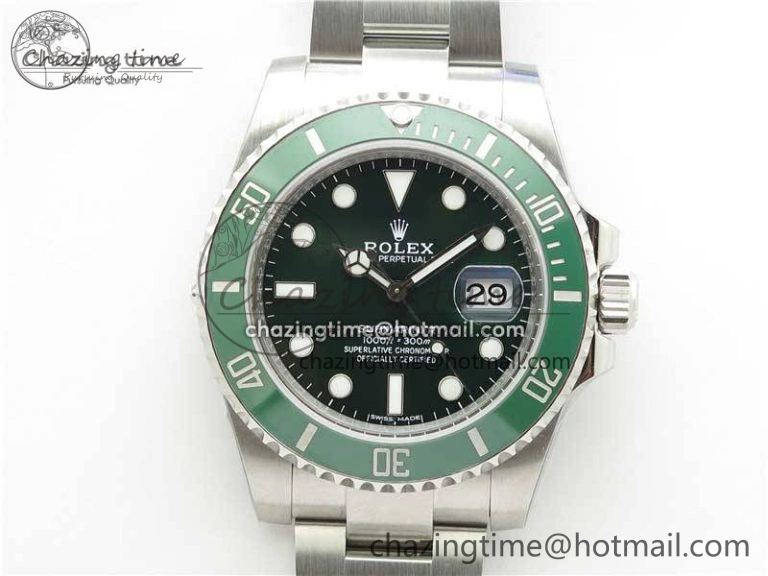 Submariner 116610 LV Green Ceramic ZRF 1:1 Best Edition on SS Bracelet VR3135 (CF Bezel) Chic 2761