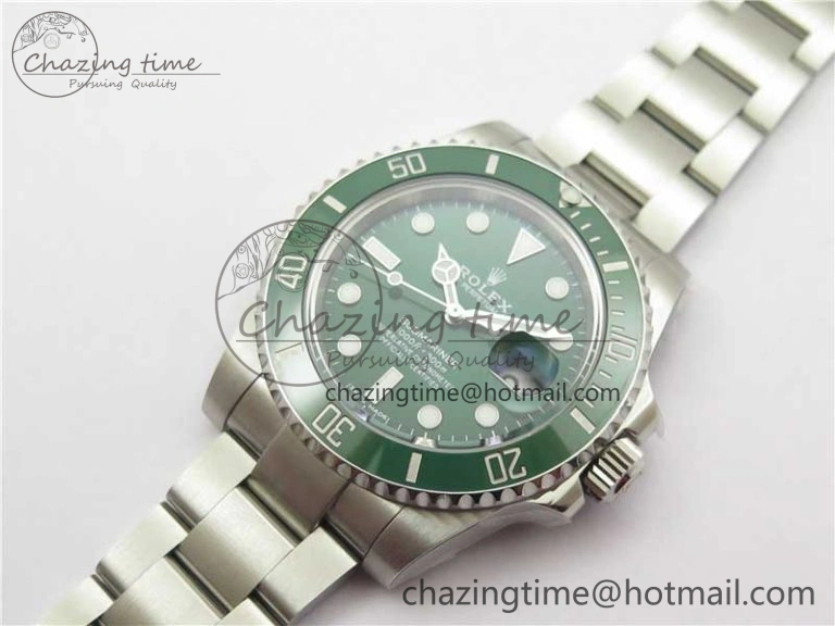 Submariner 116610 LV Green Ceramic ZRF 1:1 Best Edition on SS Bracelet VR3135 (CF Bezel) Chic 2761
