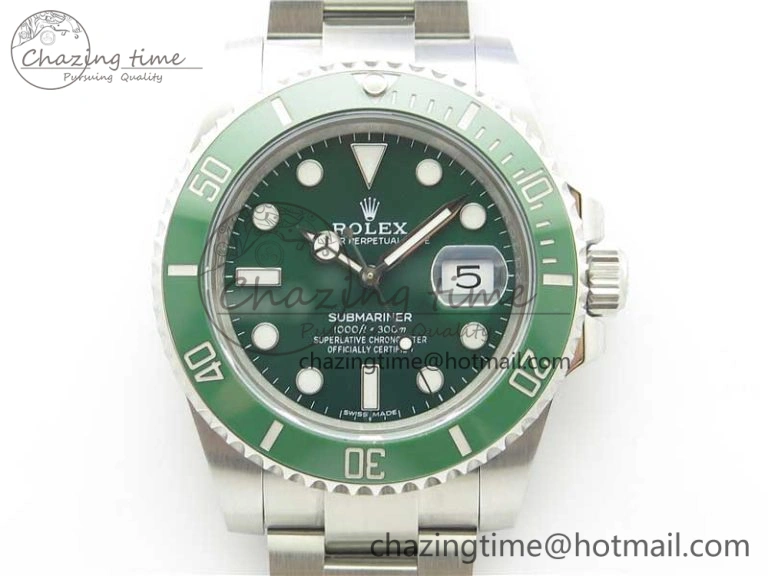 Durable Submariner 116610 LV Green Ceramic ZZF 904L 1:1 Best Edition on SS Bracelet SA3135 V 3179